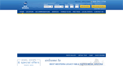 Desktop Screenshot of bestwesternlegacyinn.com